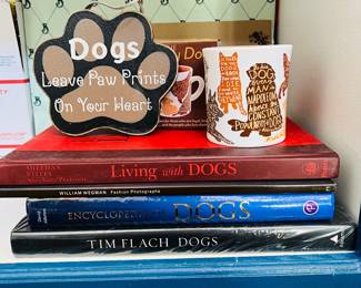 Dog-Themed Coffee Table Books & Decor Collection with Encyclopedia of Dogs, Tim Flach Dogs, Mug & Wall Sign