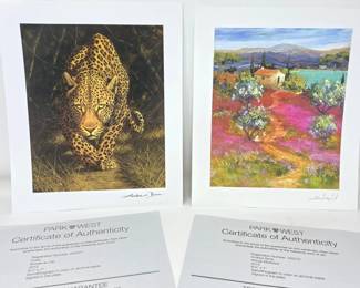 Pair of Park West Certified Seriolithographs Signed by Artists Andrew Bone & Duaiv – African Mystique and Arrivée au