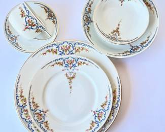 Levy Bros. Royal B Bavaria Floral China- Dinnerware Set with Cups, Saucers, Plates, Bowls & Serving Platters