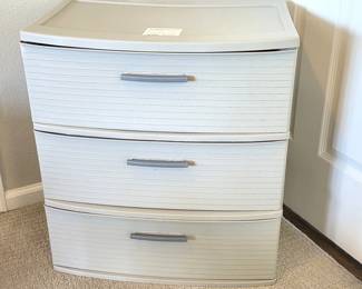 Brightroom 3-Drawer Storage Tower Wide Plastic Organizer Cabinet