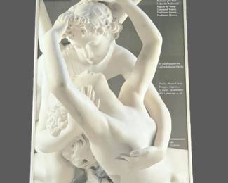 -Antonio Canova Museum Exhibition Poster Framed Wall Art – Cupid & Psyche