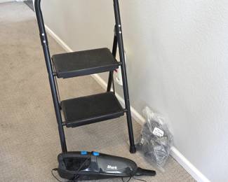 -Shark Cordless Handheld Vacuum, Folding Step Ladder & Replacement Filters