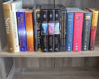 Fantasy Book Collection Tolkien Lord of the Rings Hobbit Narnia Eragon Game of Thrones Hardcover Lot