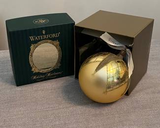 Waterford "Holiday Heirlooms" Gold Gilded Christmas Ornament