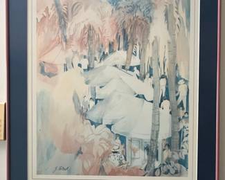 SUNFEST '89 Watercolor Print by S. Pollack