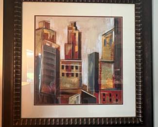 Abstract Cityscape Framed Art Print by Joel Giovanni