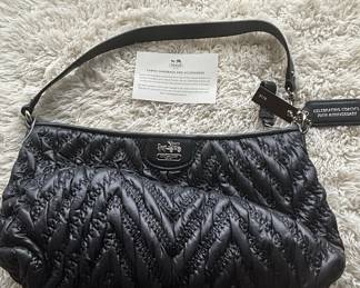 Coach Madison 70th Anniversary Quilted Chevron Leather Shoulder Bag