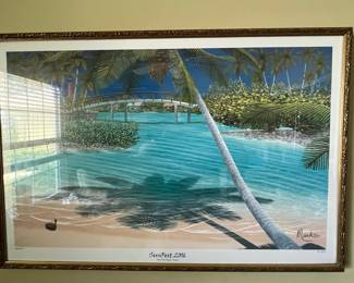 SunFest 2006 "Palm Tree Paradise" Print by Dan Mackin - Signed Limited Edition