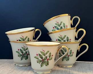 Lenox Holiday Dimension Collection Teacups