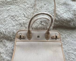 Aigner Canvas and Leather Tote Bag
