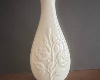 Vintage Lenox "Sharon" Bud Vase with Embossed Roses and Gold Trim
