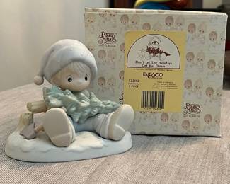 Precious Moments "Don't Let The Holidays Get You Down" Porcelain Figurine
