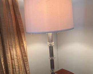 Modern Silver and Acrylic Table Lamp