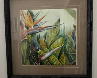Bird of Paradise Floral Painting