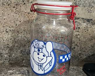 Anchor Hocking Pillsbury Doughboy Poppin' Fresh Glass Jar