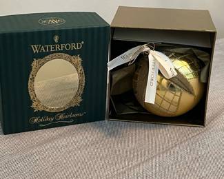 Waterford "Holiday Heirlooms" Gold Gilded Christmas Ornament