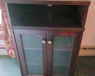36” Storage Cabinet with Glass Doors