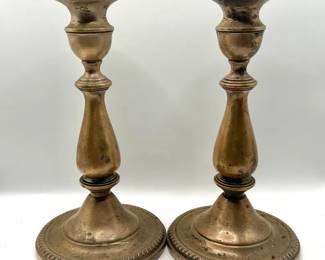 8 3/4” Sterling Silver Weighted Candlestick Holders