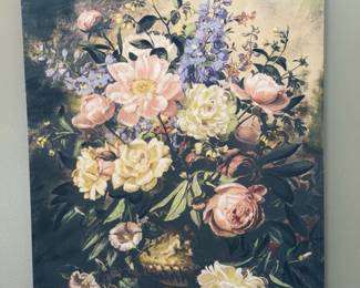 Floral Print On Canvas
