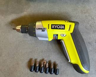 Ryobi Lithium 4V Power Drill With Case, Power Adapter And Manual