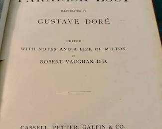 Antique Milton's Paradise Lost, illustrated by Gustave Doré