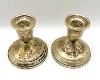 (2) Towle Sterling Weighted & Reinforced 700 Candlestick Holders
