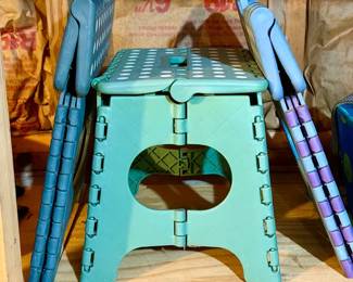 (3) Plastic Folding Stools