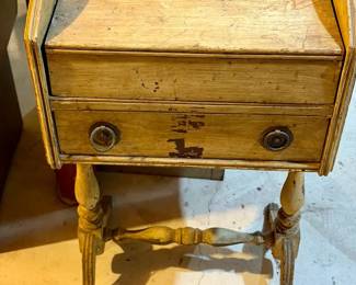 Antique End Table With Drawer