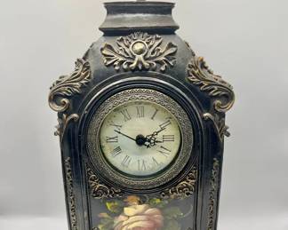 12” Hand-painted Victorian Trading Co. Mantel Clock