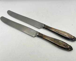 (2) Sterling Silver Handled Knives with International Stainless Blades