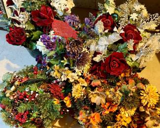 Faux Floral Arrangement Lot