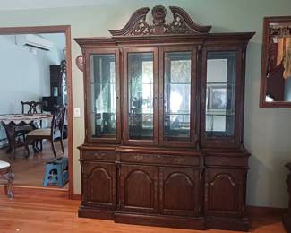 Seven Seas By Hooker Furniture Hutch With Glass Shelving And Lights