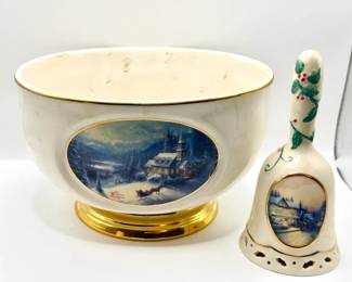 Thomas Kincaid Bowl And Bell