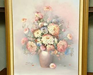 P. Keeling Signed Floral Still Life