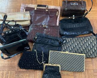Vintage Dior, vintage alligator and crocodile