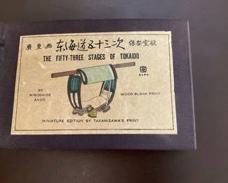 Accordion book of fine Japanese woodblock prints