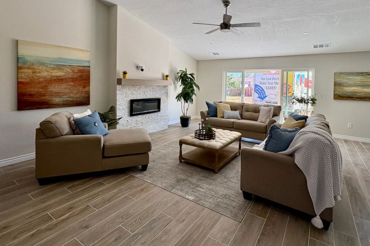Sofas and Living Room Sets, Coffee Tables, wall art, plants and decor