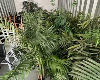 Hundreds of faux plants and trees of all sizes