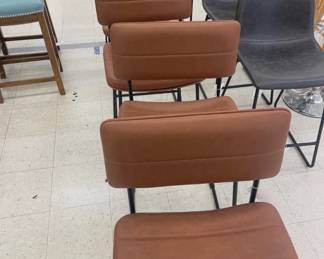 Leather bar stools