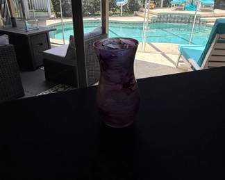 Murano Art Glass Swirl Vase