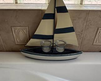 Nautical Sailboat Tealight Holder