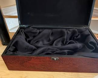 Wooden Keepsake Box with Black Satin Lining