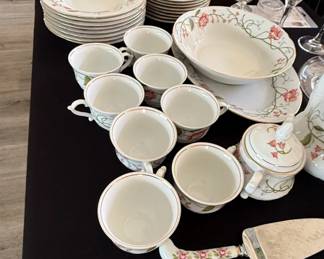 Vintage Roslyn China Sweet Romance Floral Porcelain Tea Set
