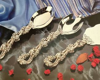Godinger Silver Plated Serving Set with Grapevine Motif