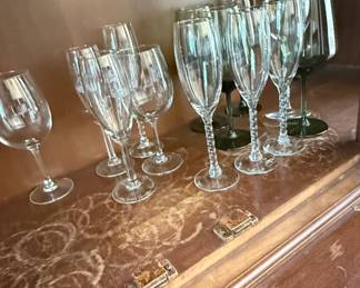 Set of Cristal DArques Durand Angelique Champagne Flutes
