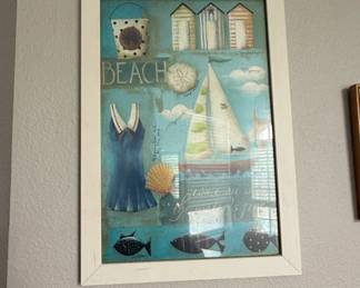 Beach Scene Framed Art Print