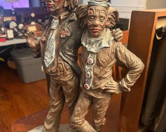 Hobo clown sculpture