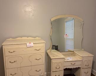 Antique chest and dressing table
