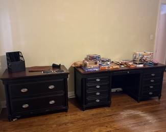 Desk and matching file chest
