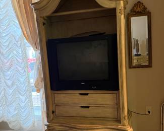 #1 - $350 - Cream colored armoire 37wx17dx83t